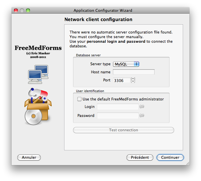 Network configuration page - Client Network configuration page - Client