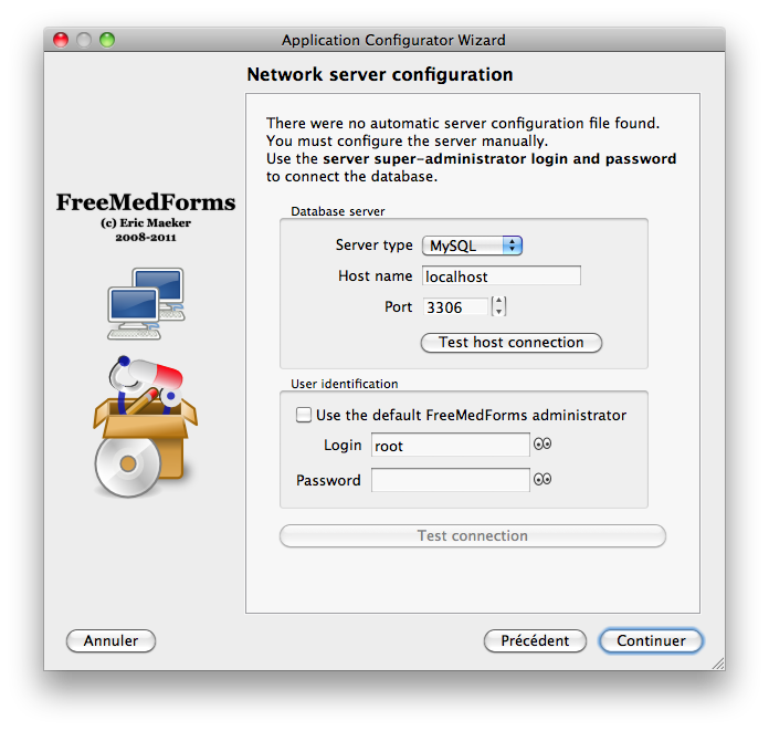 Network configuration page - Server Network configuration page - Server
