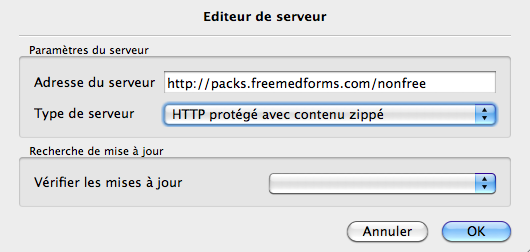 Configuration du serveur de l'association